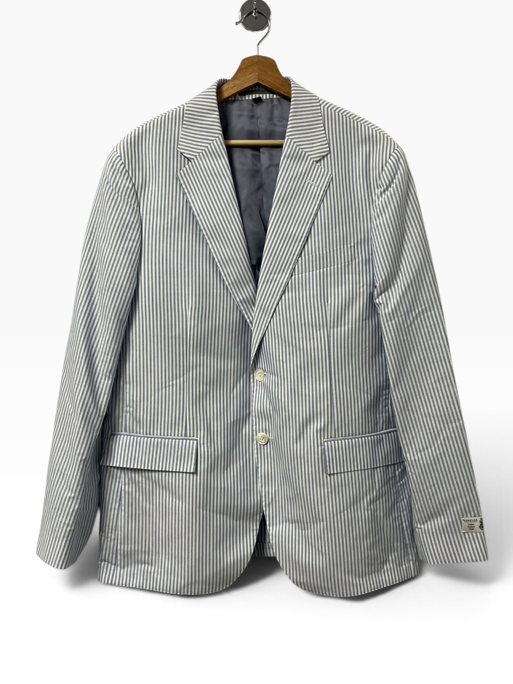 NWT J.Crew Crosby Blazer Men’s 42R Blue Somelos Cotton Sport Coat Double Vent
